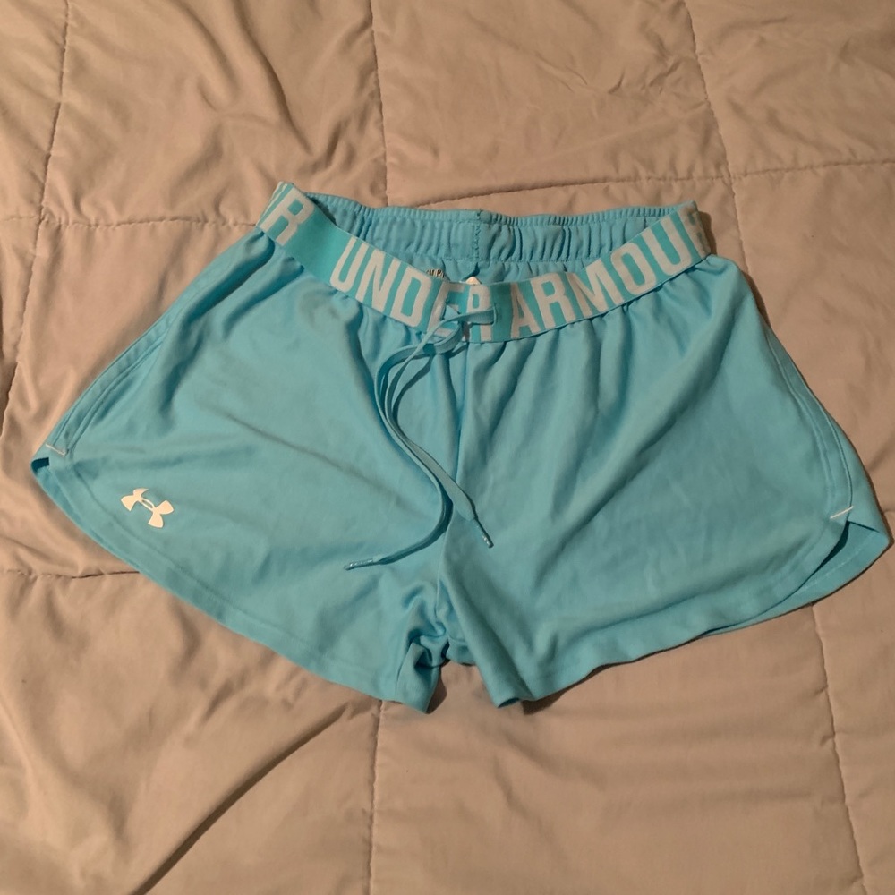 Under Armour Blue heat gear running shorts